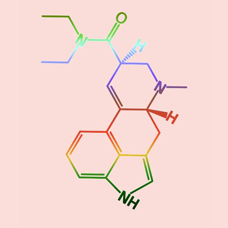 LSD structural formula molecule A. Hofmann Bicycle Day