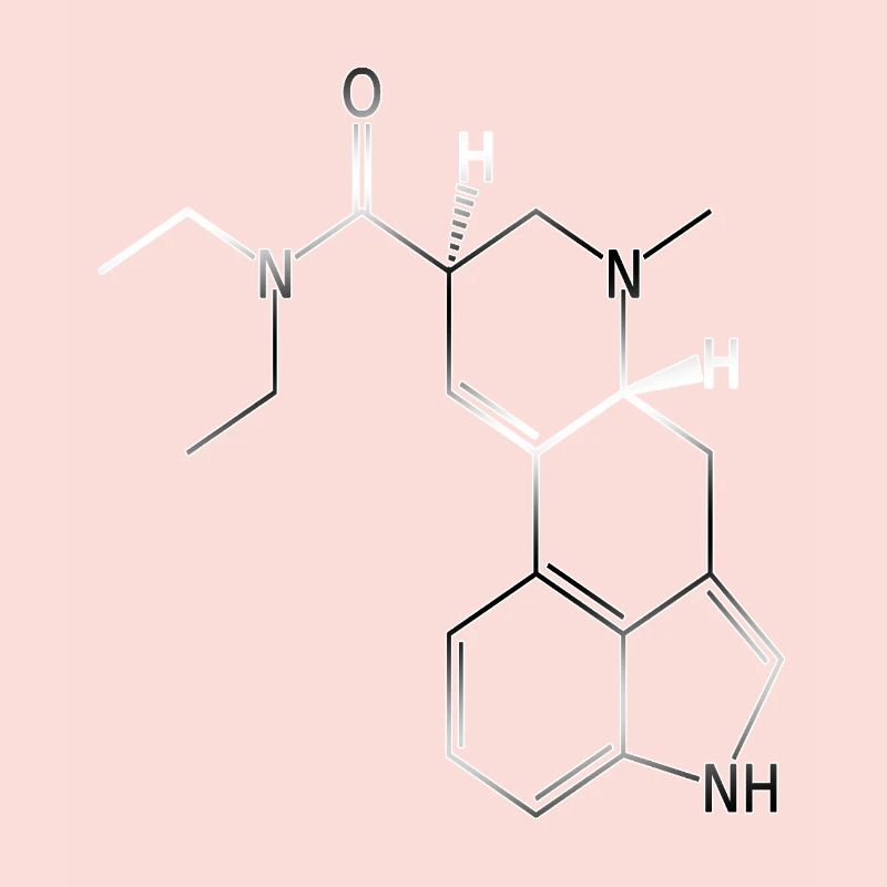 LSD structural formula molecule A. Hofmann Bicycle Day