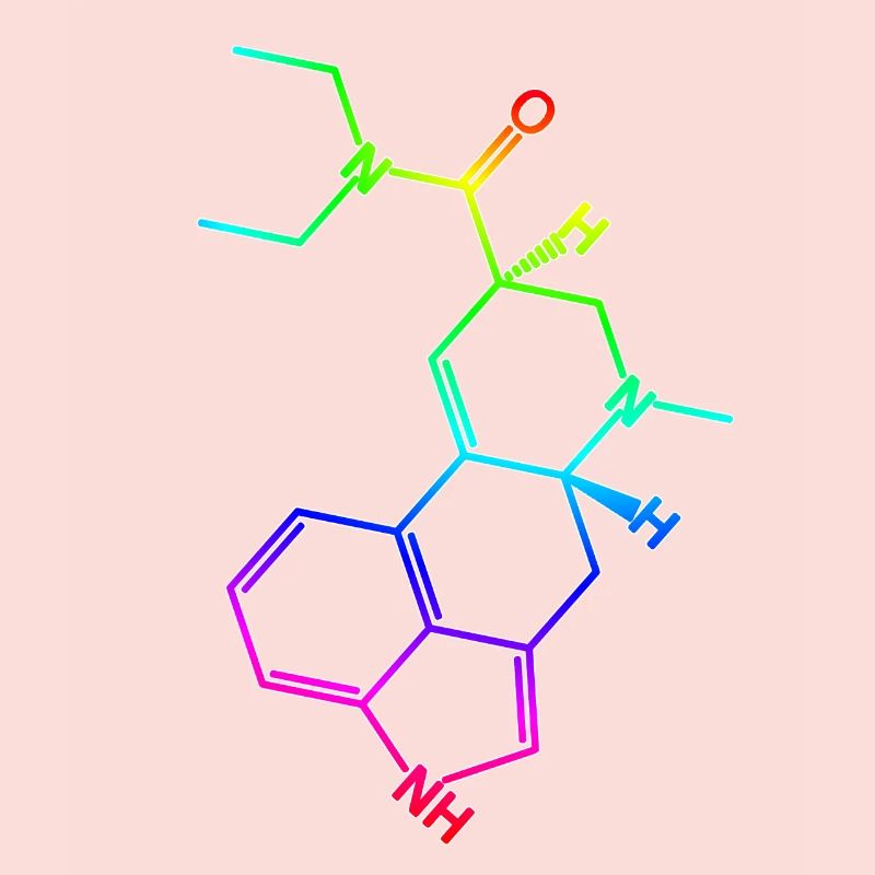 LSD Structural Formula Molecule A. Hofmann Bicycle Day