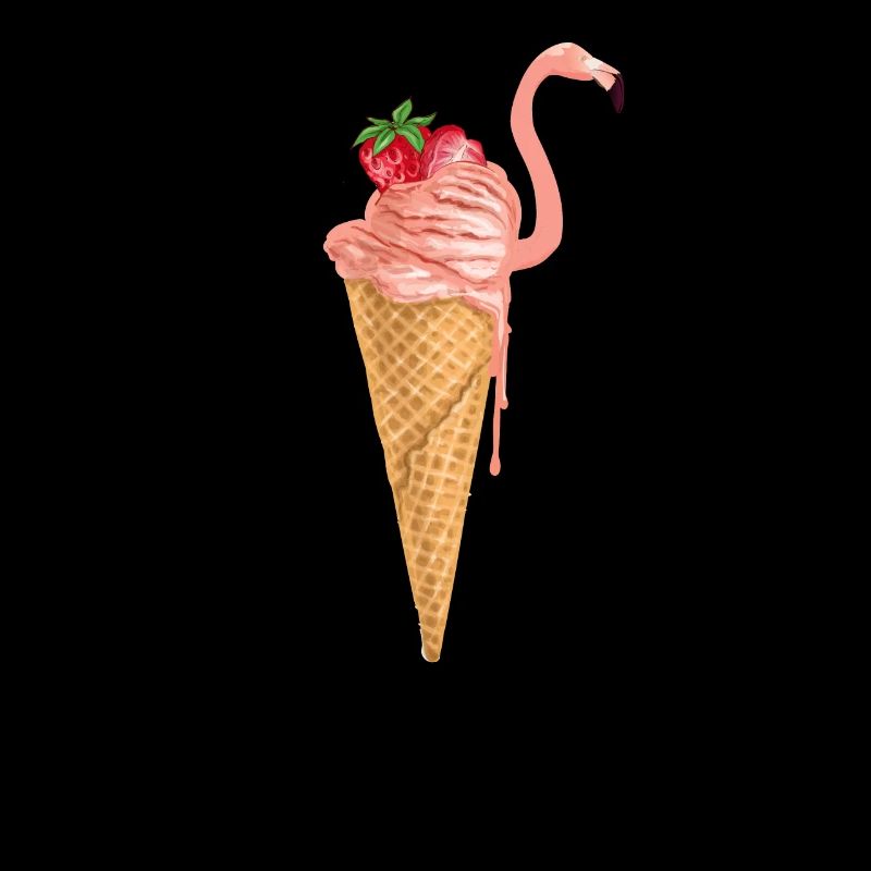 Flamingo Eiswaffel