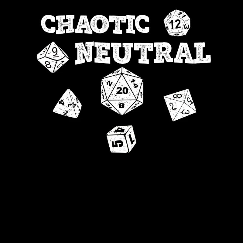 RPG Dés Dice Dragons CHAOTIC NEUTRE