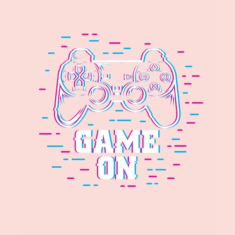 Game on mit Controller bunt