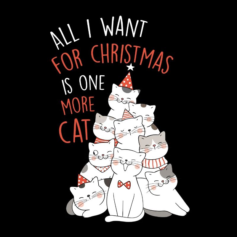 Chat cadeau arbre de noel