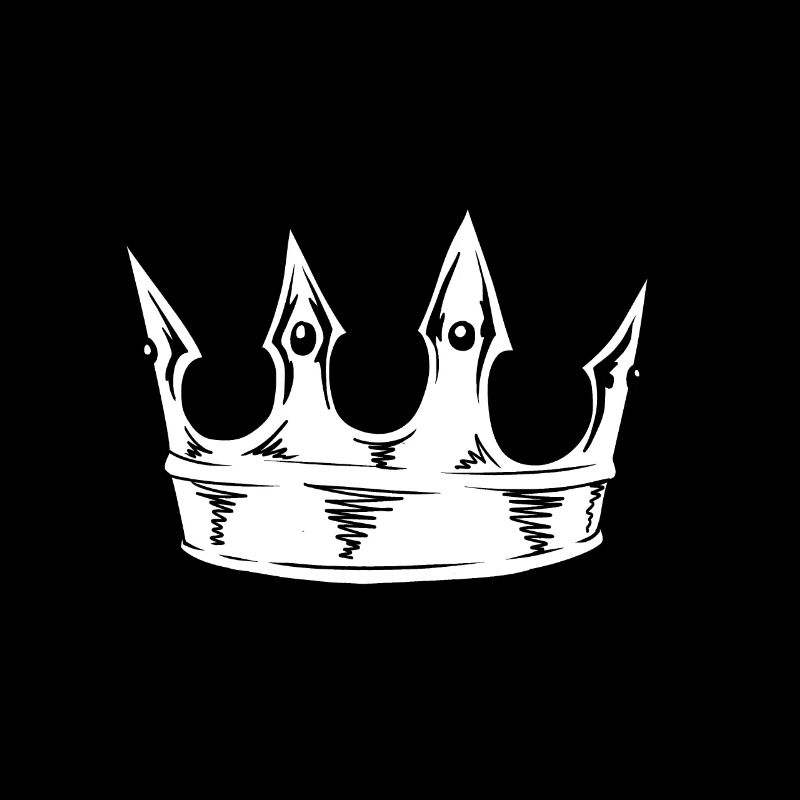 Crown Black White King Emperor Medieval