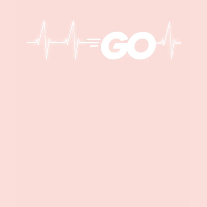 Go Programming Language with Go logo in heartbeat