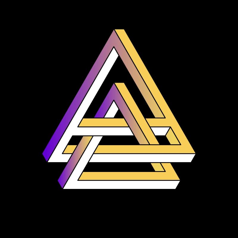 Geometry Triangles Geometrical Illusion Gift