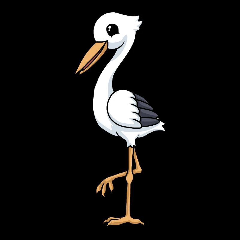 Lustiger Comic Storch
