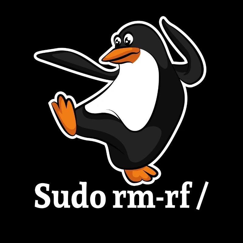 Tux Linux Pingouin Sudo Rm Rf | Computerfreak Hack