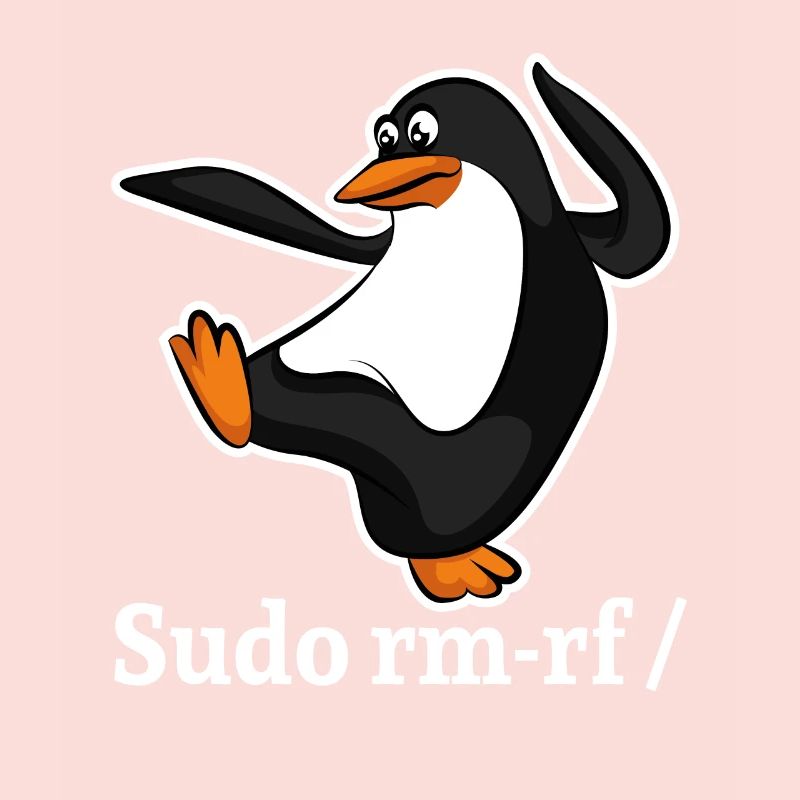 Tux Linux Pingouin Sudo Rm Rf | Computerfreak Hack