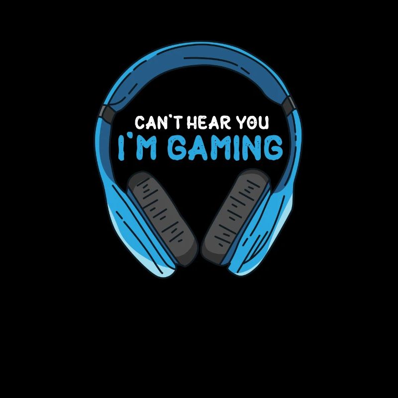 Computer player headset headphone humor joke