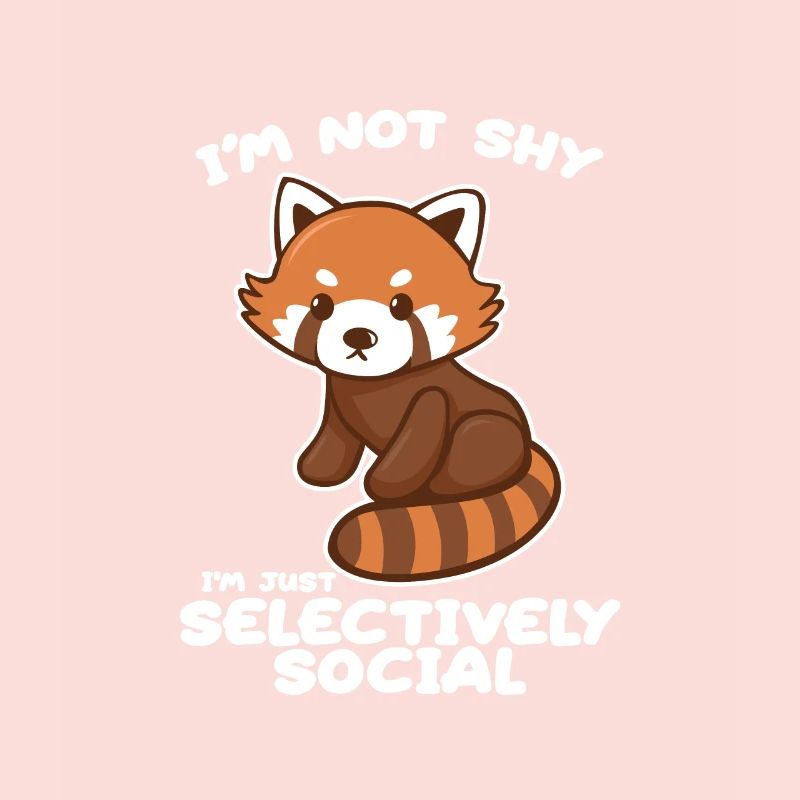Panda rouge pas timide, juste sélectif social