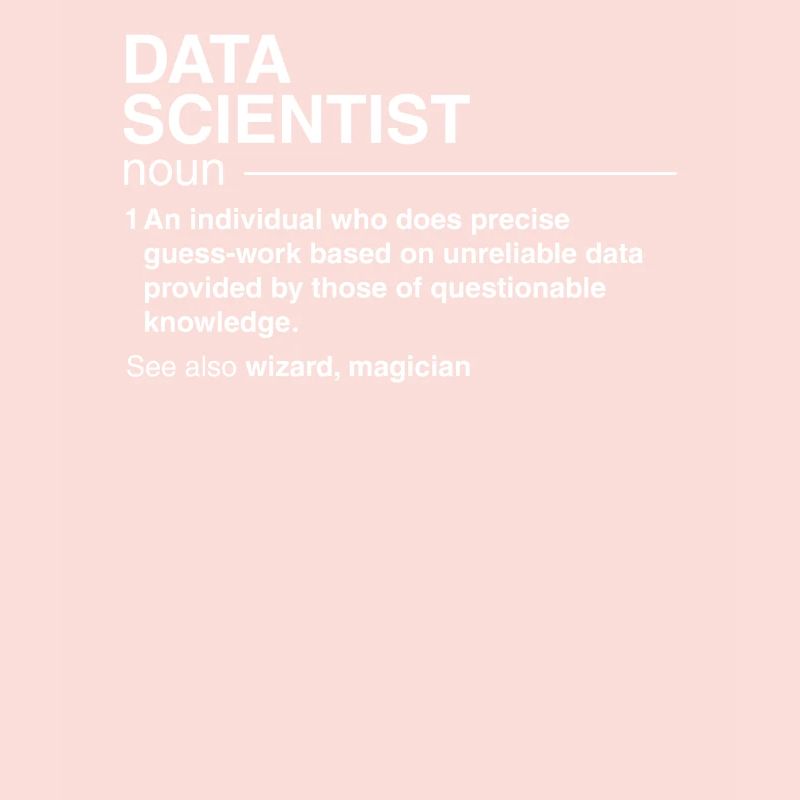 Funny data scientist definition data analyst