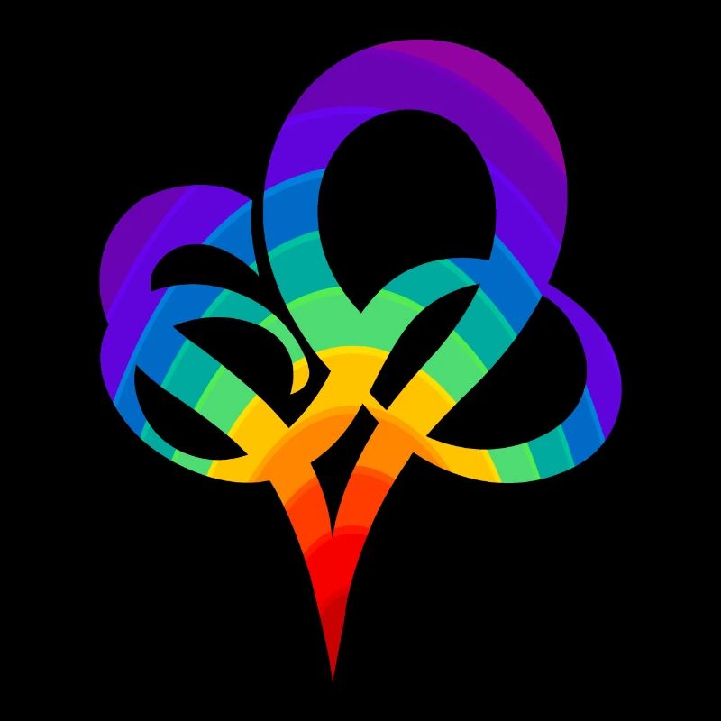 Coeur arc-en-ciel