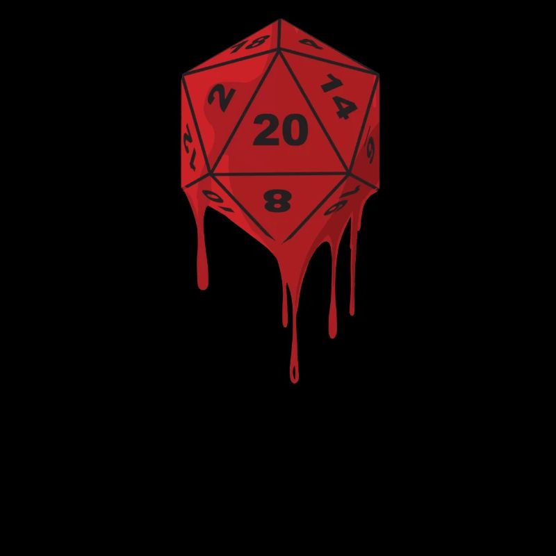 RPG Dice D20 dice set W20 red pen and paper