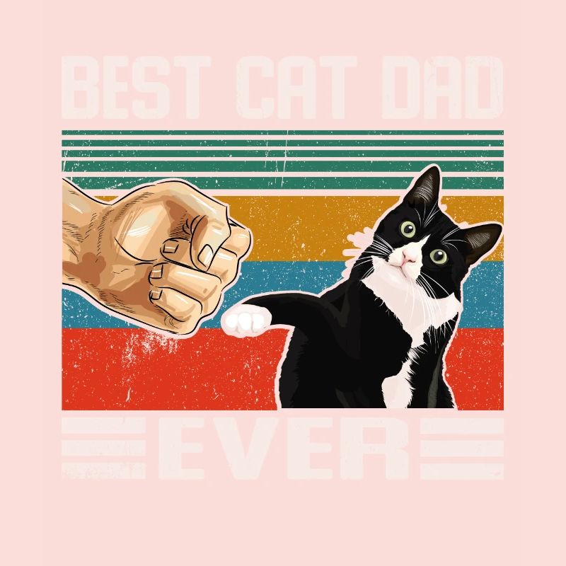Best Cat Dad Ever Schwarze Katze bester katzenpapa