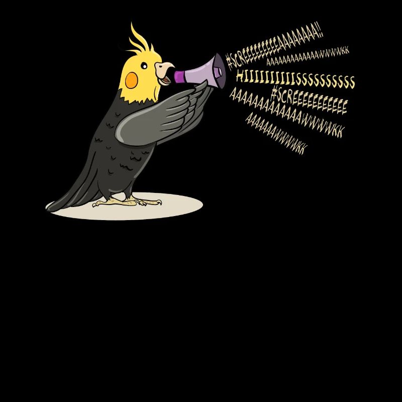 Oiseau calopsitte drôle