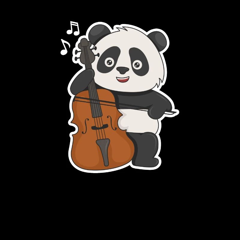 Cello panda design for a cellist
