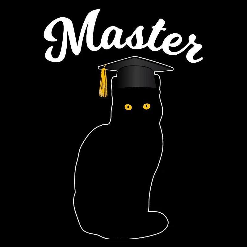 Master Study Cat Funny Degree Gift