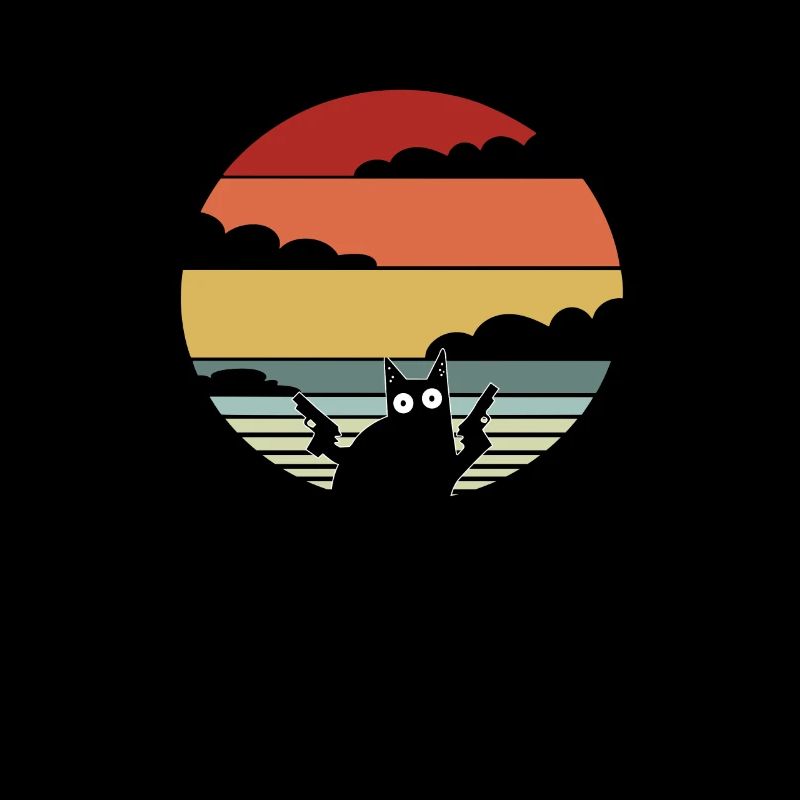 Conception de chats rétro Vintage Pew Pew
