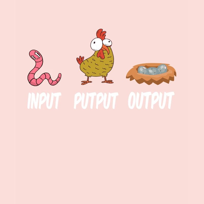 Input putput output chickens chicken farmer