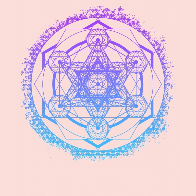 Metatron's Cube Gradient Sacred Geometry Symbol