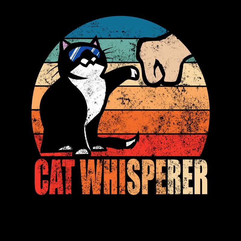 Lustiger Retro bester Katzenflüsterer mit Fauststoß