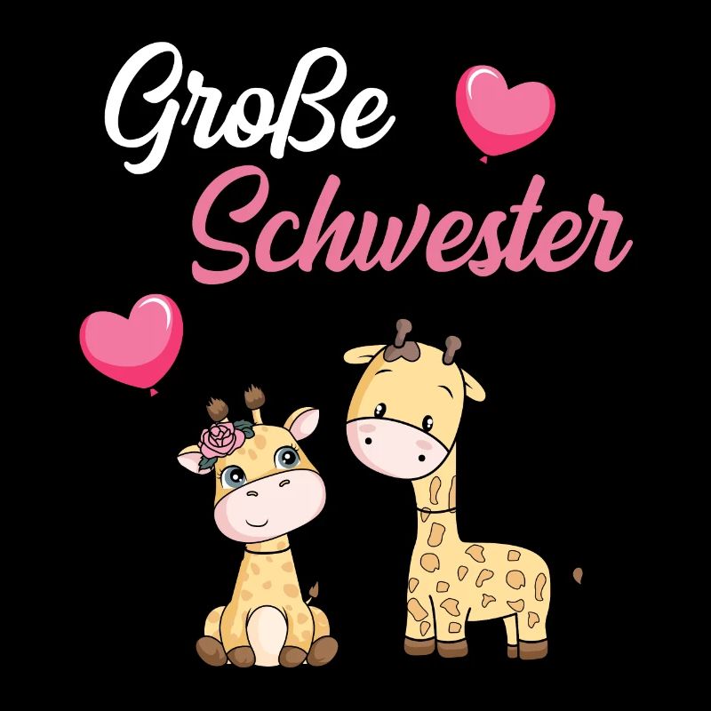 Große Schwester 2021 Giraffen süße Geschenkidee