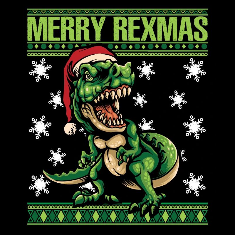 Merry Rexmas - Ugly Christmas Xmas T-Rex Design