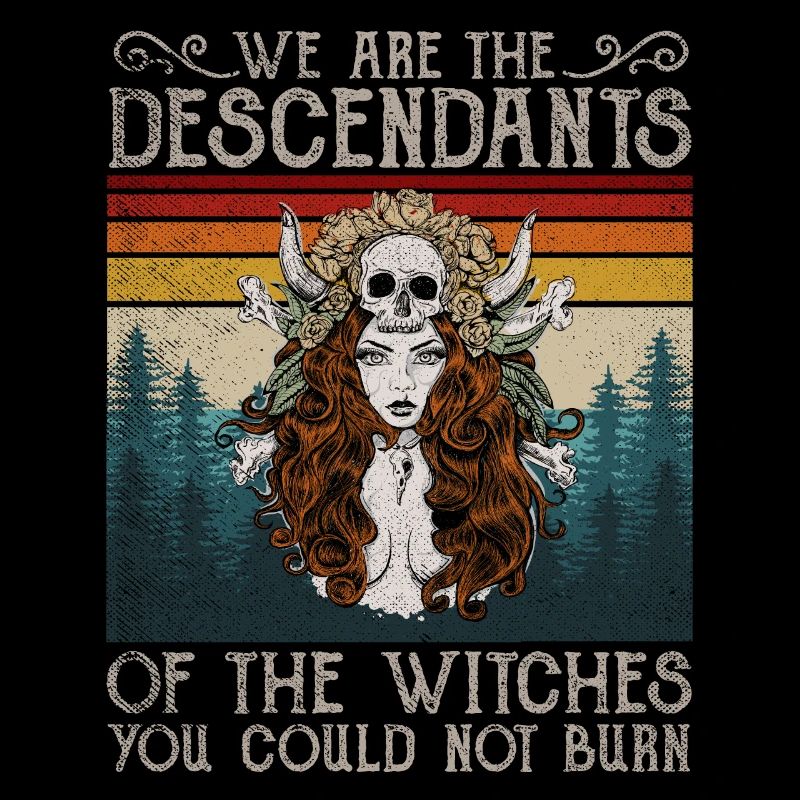 Sorcière Halloween Retro Wicca Mesdames Retro Pagan