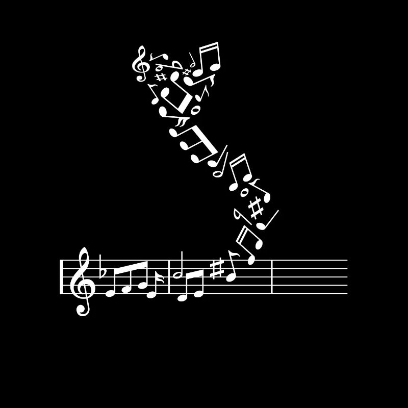 Music notes clef guitar gift