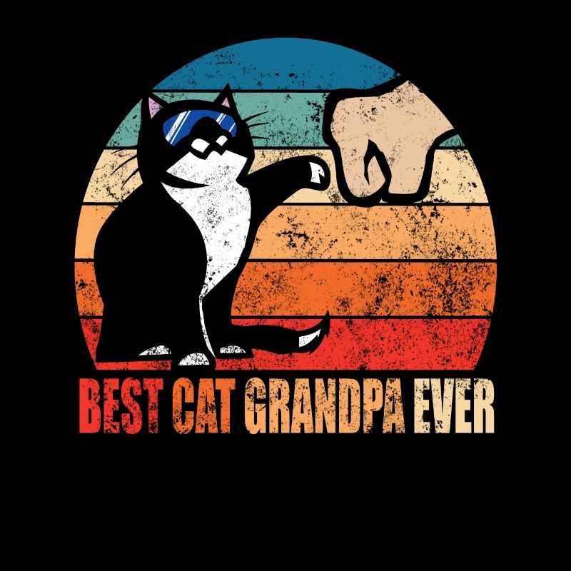 Retro beste Katze Opa jemals lustige Fauststoß