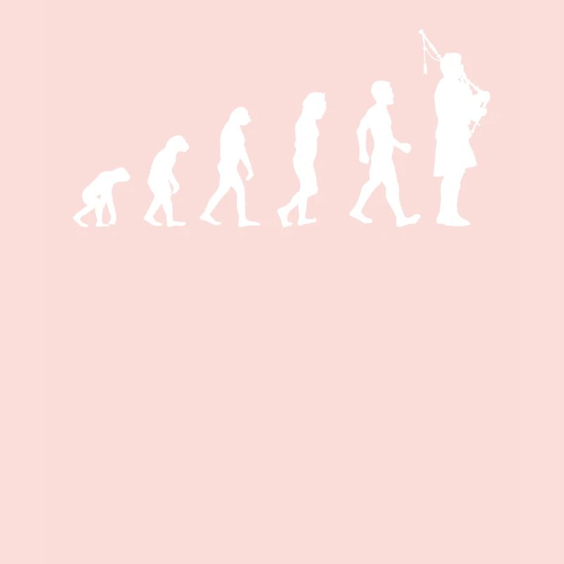 Cadeau de T-shirt de joueur de cornemuse Evolution