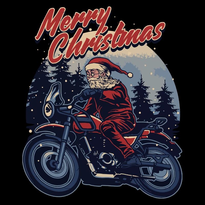 Motorrad Weihnachtsmann Geschenk
