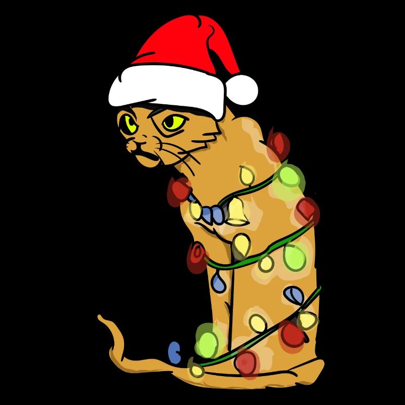 Tee-shirt chats rigolos chat mignon noël