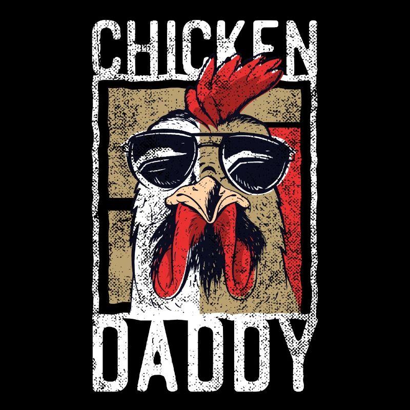 Chicken Daddy-drôle design pour le coq dans le panier