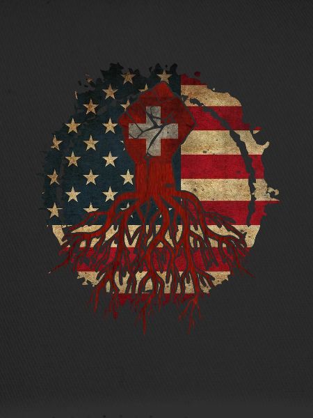 Switzerland America Patriot Flag Swiss