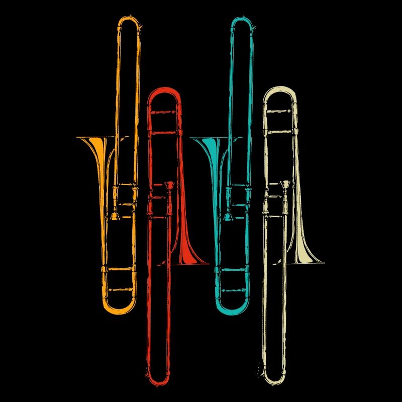 Cadeau vintage de trombone pour les joueurs de trombone
