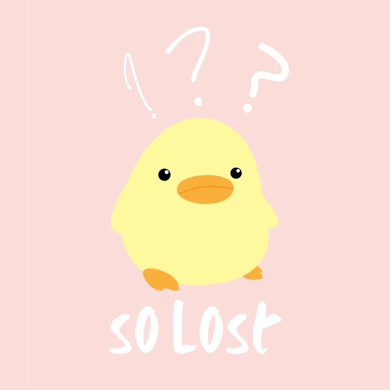 Idée cadeau mignonne de canard meme chick tellement perdu