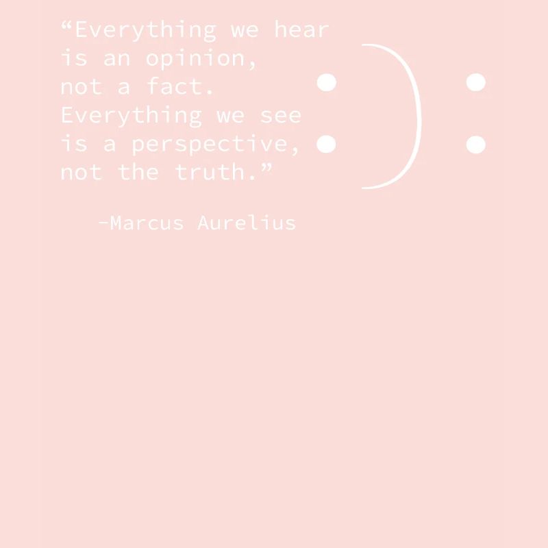 Citation de Marcus Aurelius, point de vue, perspective