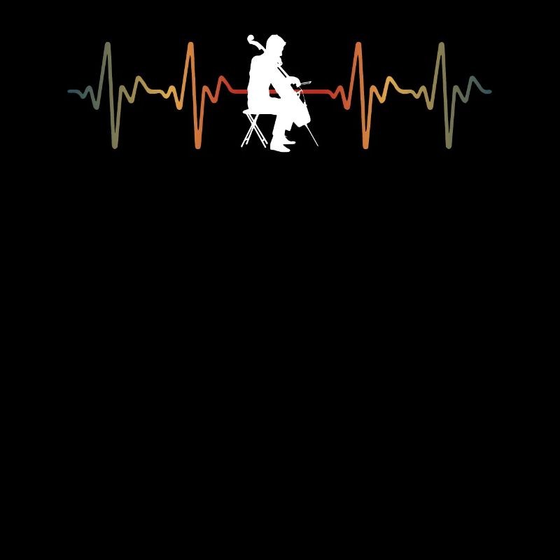 Retro cellist tshirt