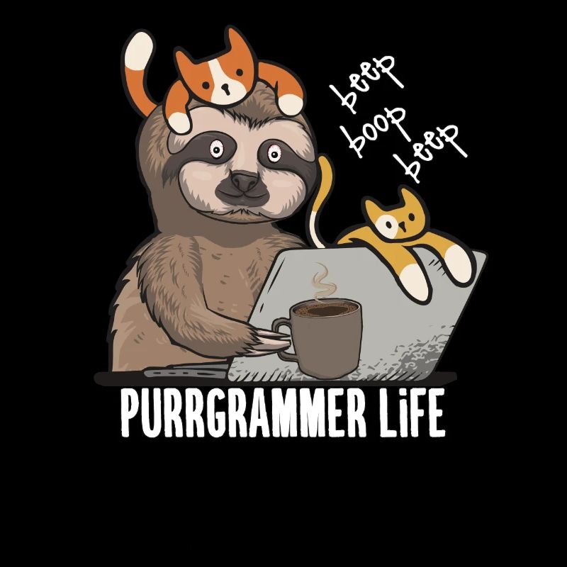 Cadeau d'informatique de programmeur de chat drôle