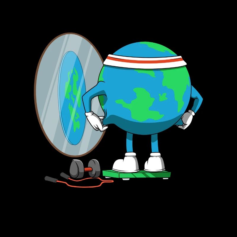 Terre plate de forme physique de globe terrestre de régime drôle