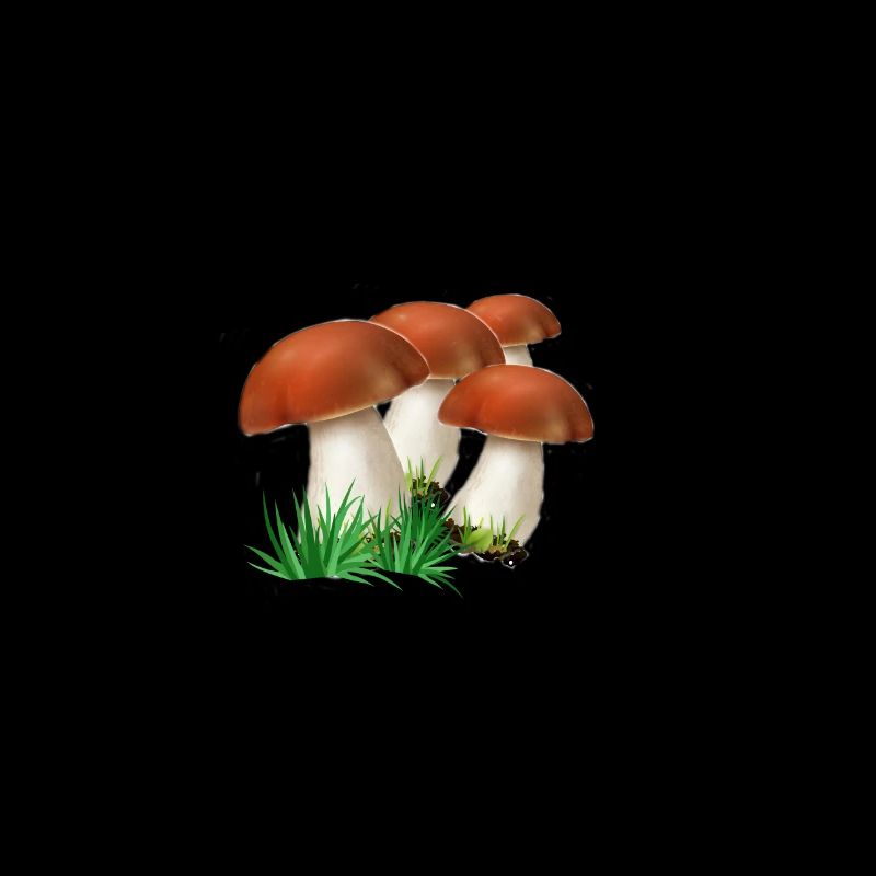 Champignons cèpes cueilleurs logo comme idée cadeau