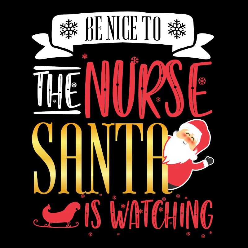 Noël soit gentil avec l'infirmière que le père Noël regarde