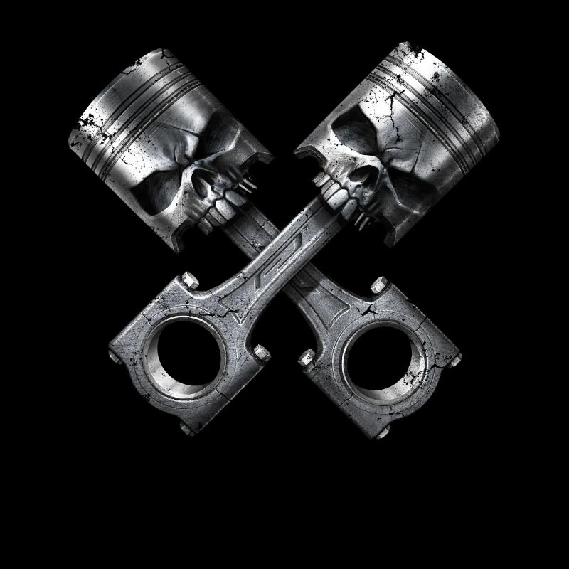 Skull engine pistons