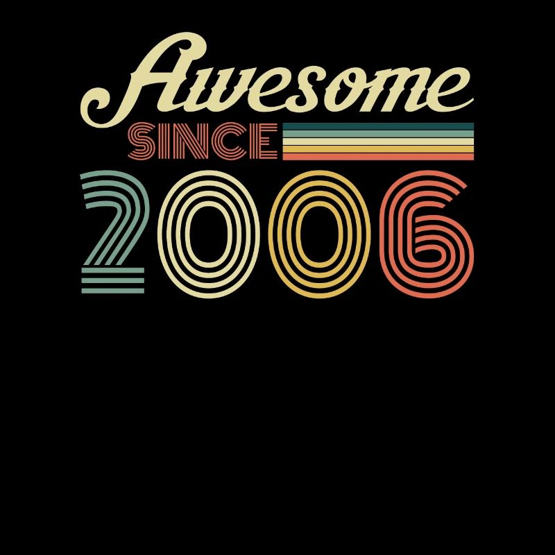 Awesome since 2006 retro vintage gift