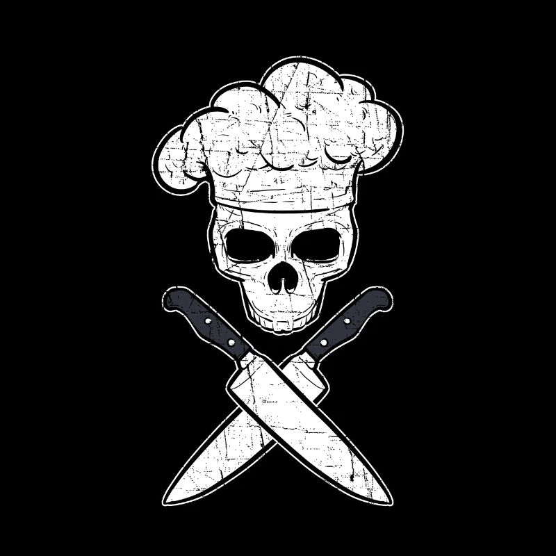 Chefs Hat Skull Barbeque Smoker Skeleton Cook Gift