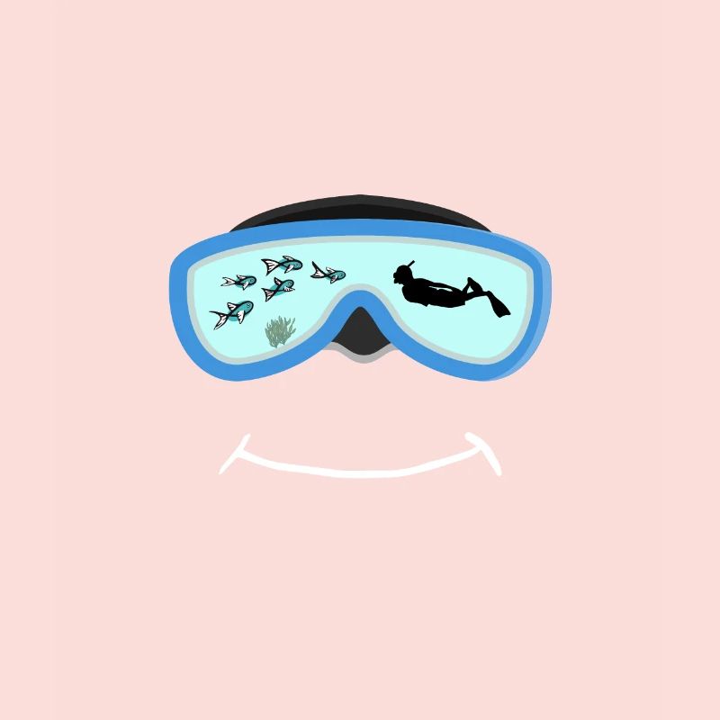 Masque de plongée avec plongée aux algues de poisson