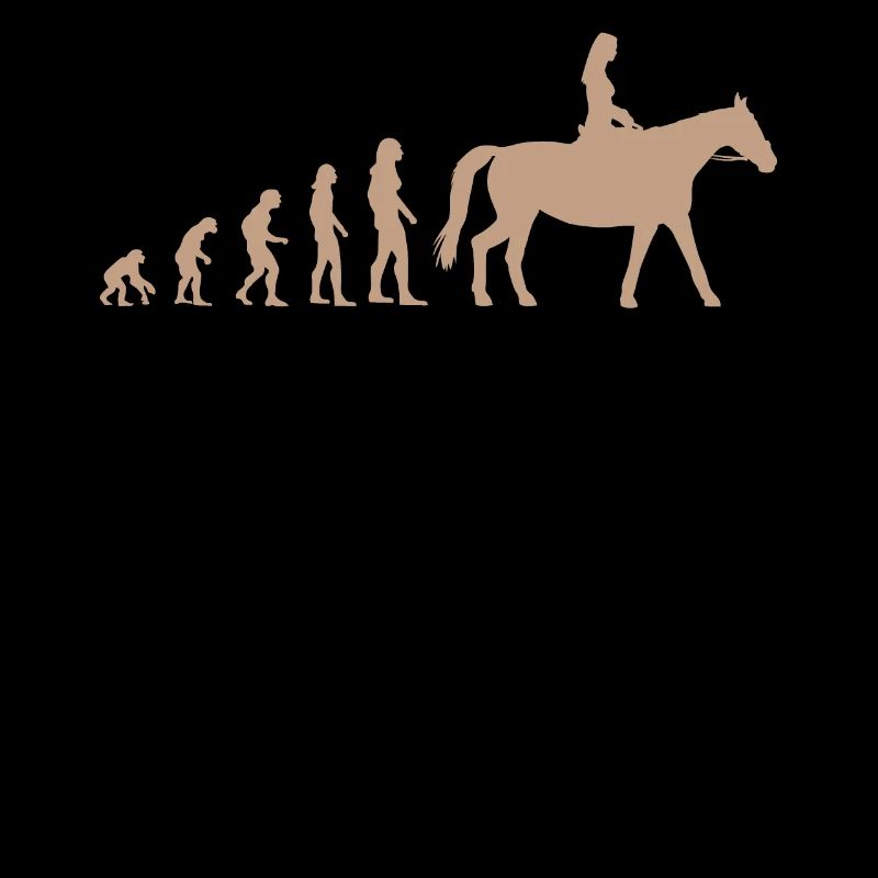 Reiten Reiterin Pferd Evolution Lustig Geschenk