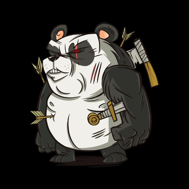 Warrior Panda Kämpfer Kampf